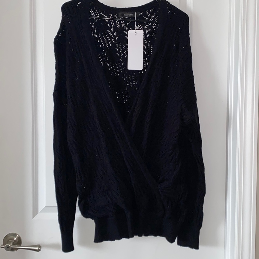 Black knit sweater